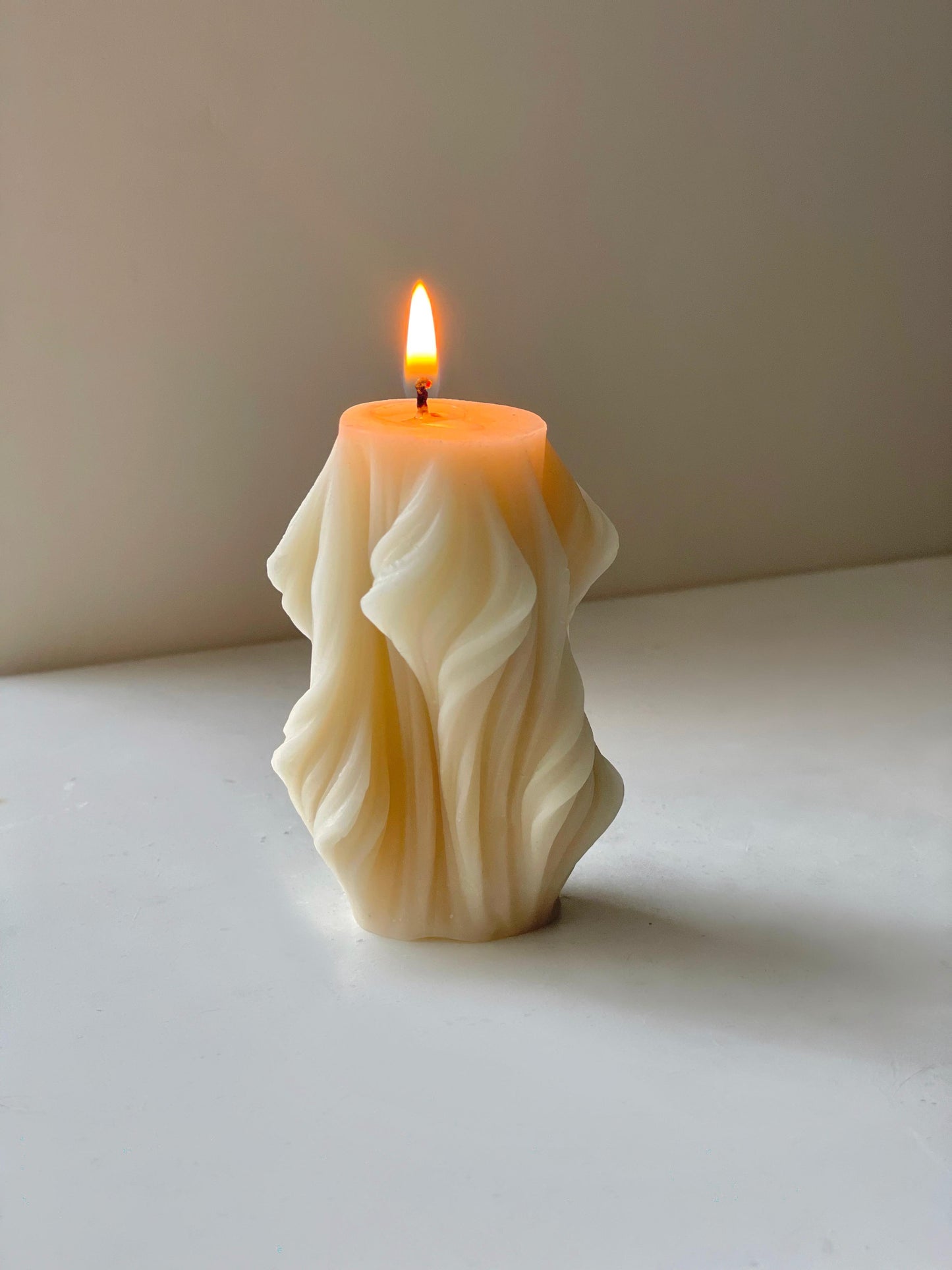 Wavy Pillar Candle