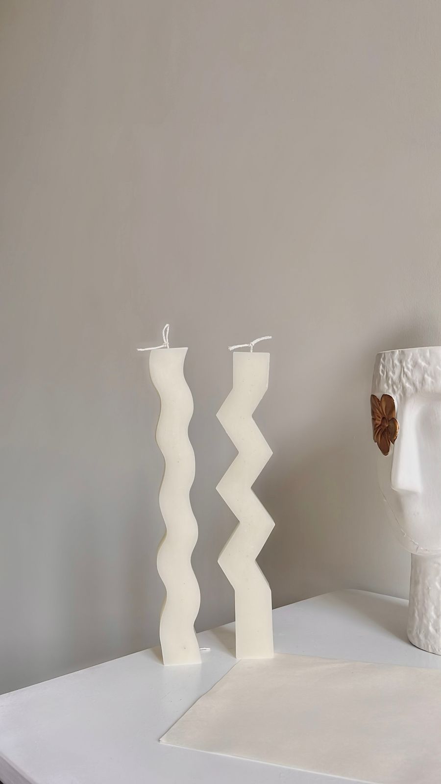 ZigZag and Wavy Pillar Candle