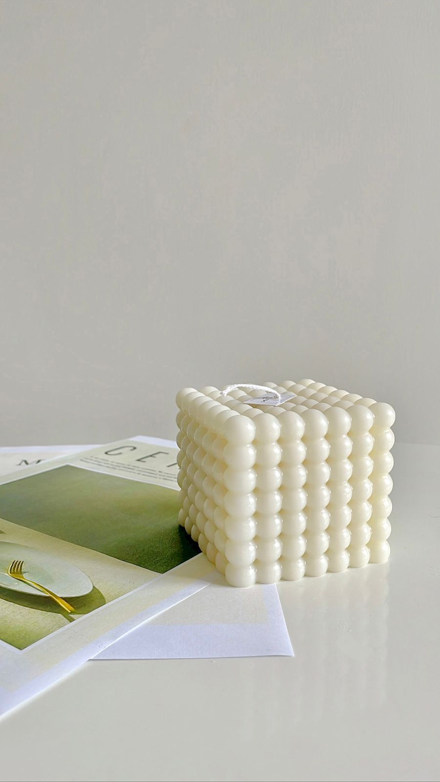 Large Bubble Cube Candle