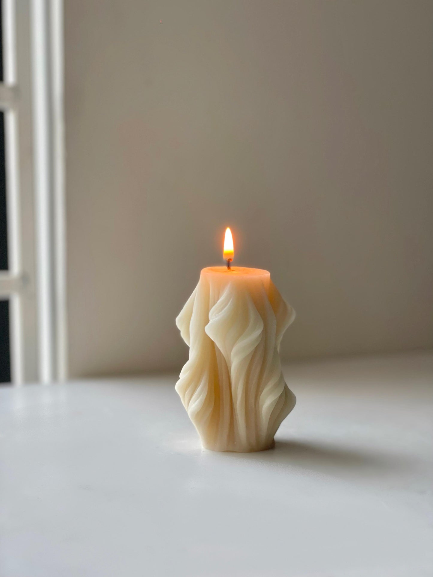 Wavy Pillar Candle