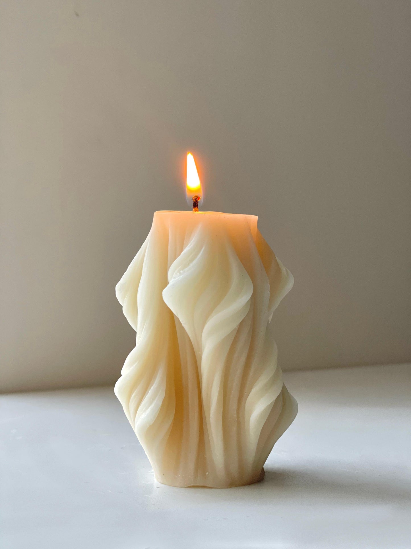 Wavy Pillar Candle