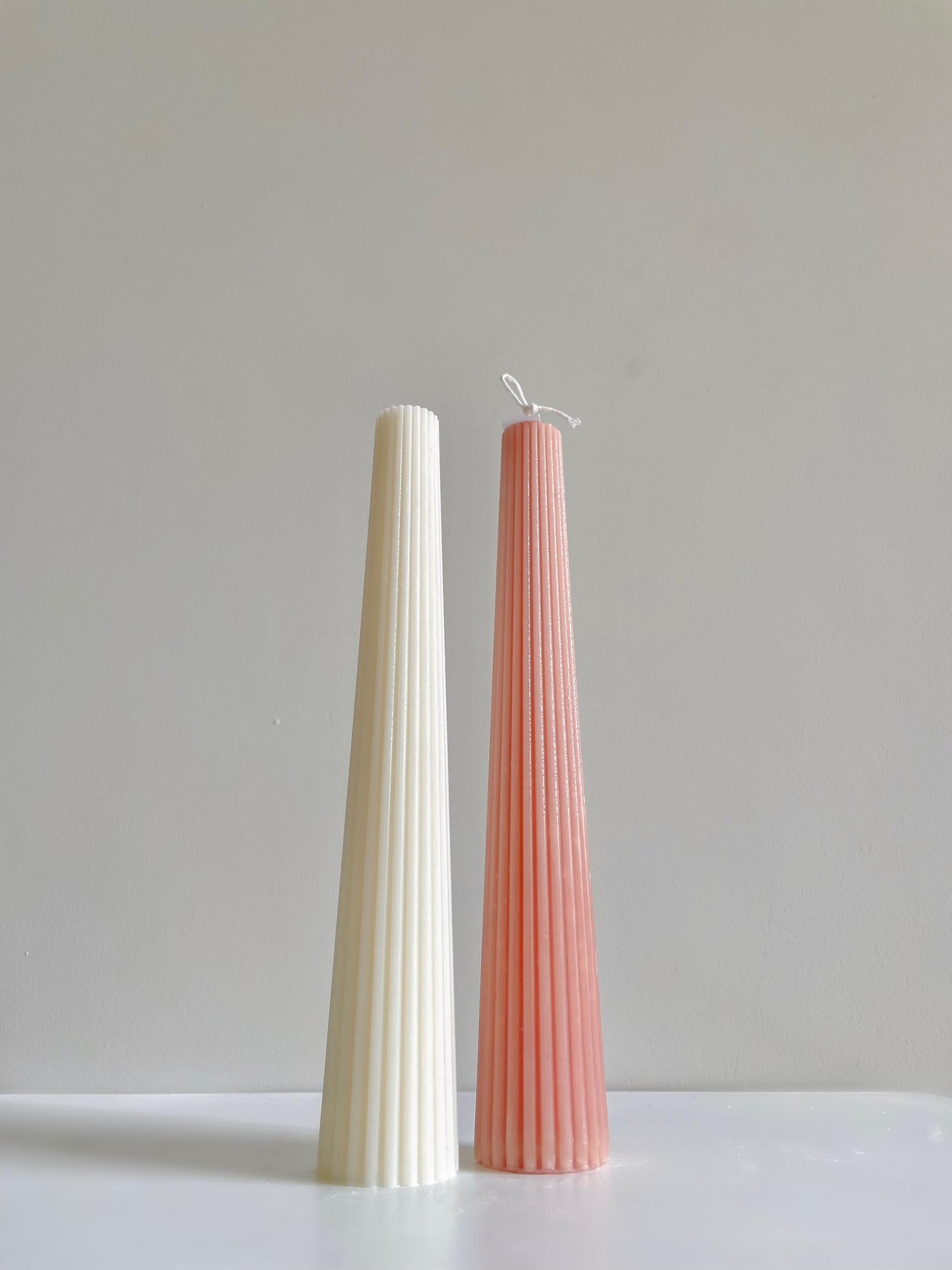 Ribbed Pillar Candle